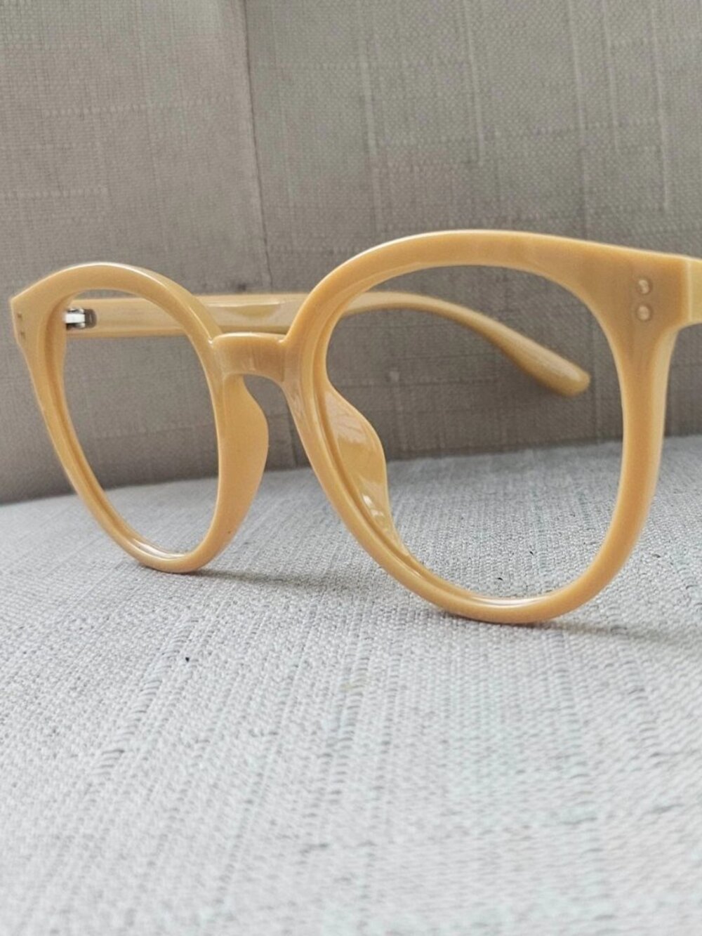 Zenni Optical Women Glasses Frame Eyewear Yellow Tone Frame only